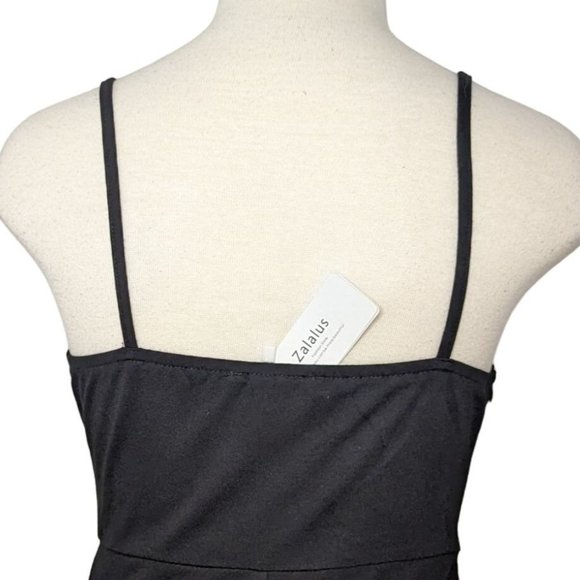 Zalalus Womens Black Bodycon Party Dress Sz Small Spaghetti Straps Deep V Neck - Picture 6 of 10